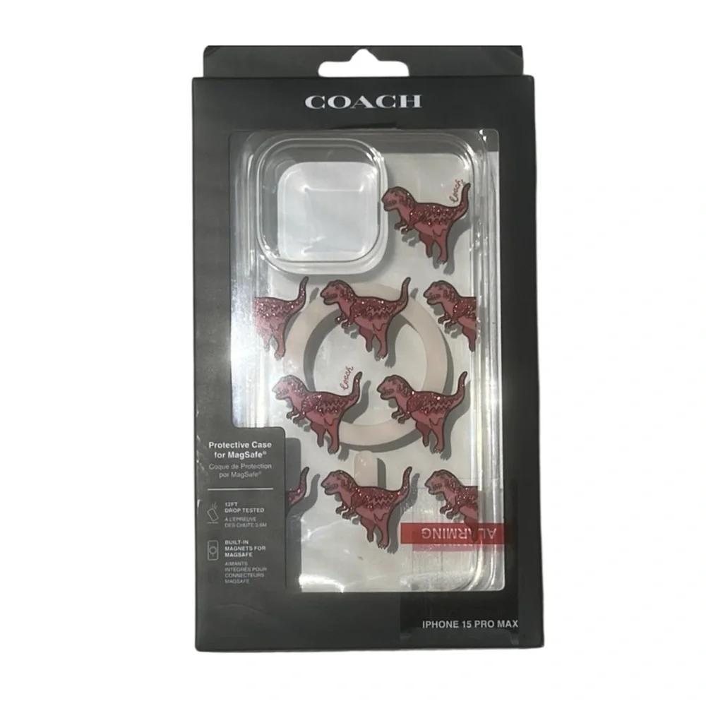 Coach Glitter Rexy iPhone 15 Pro Max Case NWT